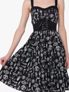 Social Collision Animal Anatomy Retro Swing Dress Medium